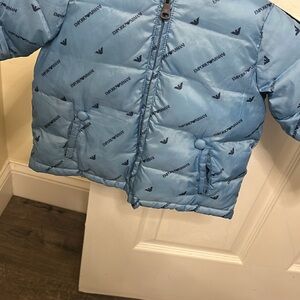 Giorgio Armani Kids Blue Puffer Jacket